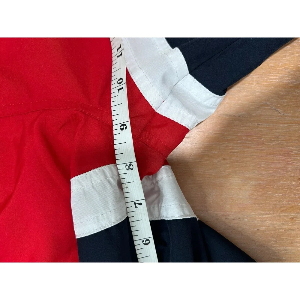 Helly Hansen Mens Red Navy‎ Colorblock Swim Trunks Board Shorts Size 38 HH Beach